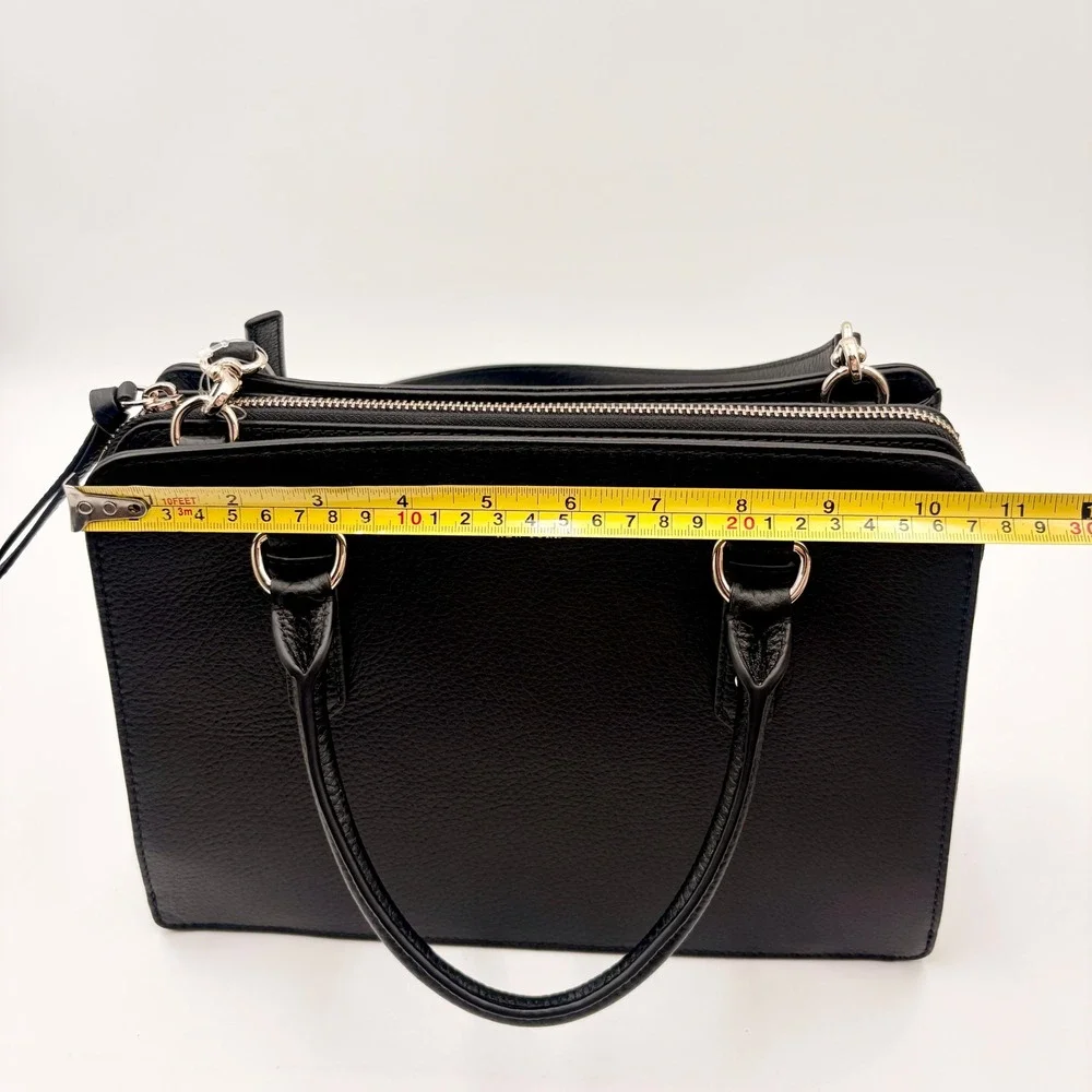 Kate Spade Mulberry Street Lise Black Pebbled Leather Satchel Bag K1115 NWT